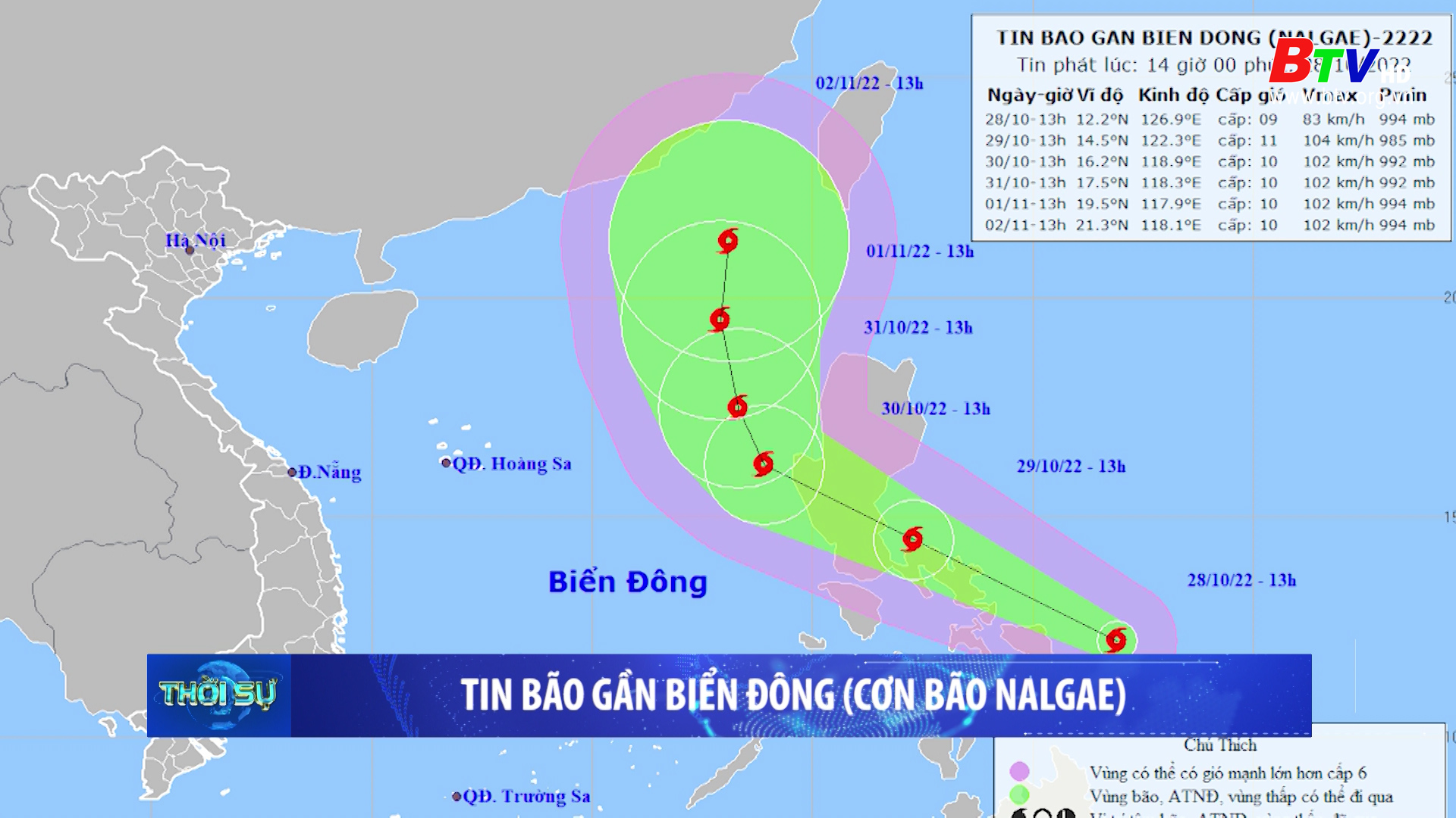 Tin bão gần biển Đông - Cơn bão Nalgae